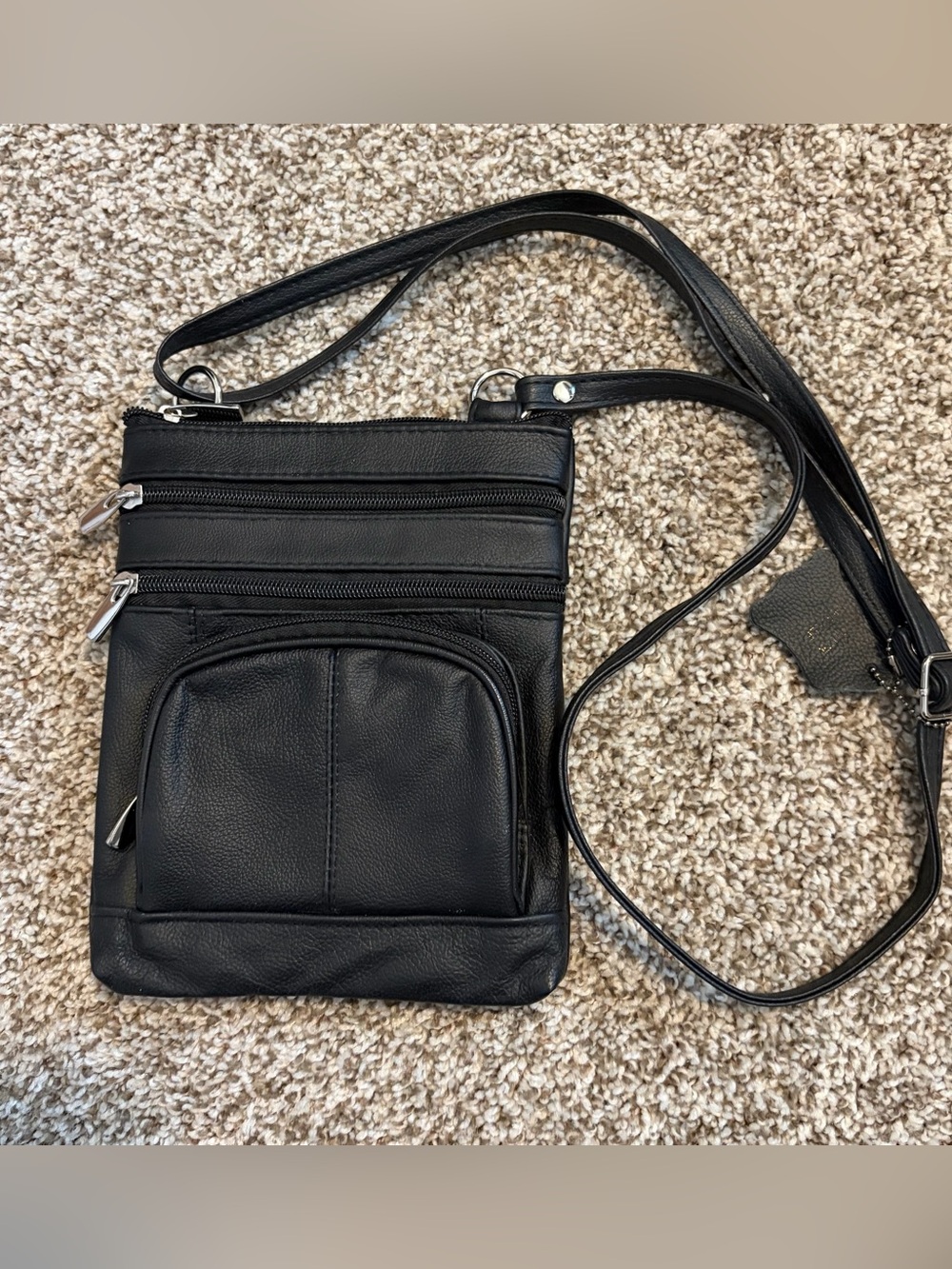 Black Crossbody Bag w/ Adjustable Strap